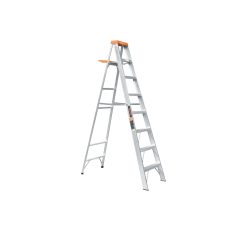 ESCALERA TIJERA SIMPLE ACCESO DE 8 PASOS - TOPE NARANJA - ALUMINIO - TRUPER - 175 KG