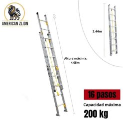 ESCALERA TELESCOPICA DE 16 PASOS ALUMINIO AMERICAN Z LION