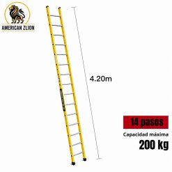 ESCALERA TIPO ARRIMO DE 14 PASOS FIBRA DE VIDRIO AMERICAN Z LION