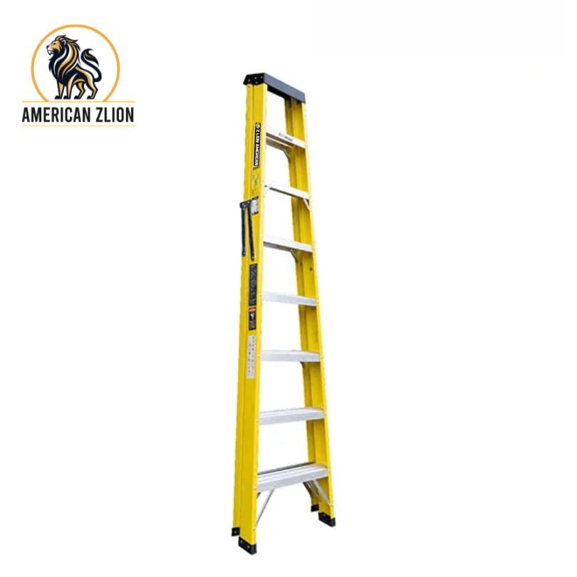 ESCALERA TIJERA SIMPLE ACCESO DE 8 PASOS FIBRA DE VIDRIO AMERICAN Z LION - Imagen 2