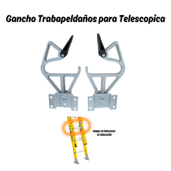 GANCHOS TRABA PELDAÑOS PARA ESCALERA TELESCOPICA (X 1 PAR)