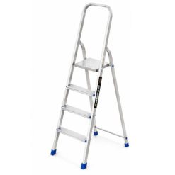 ESCALERA TIPO BANQUETA DE 04 PASOS ALUMINIO AMERICAN Z LION