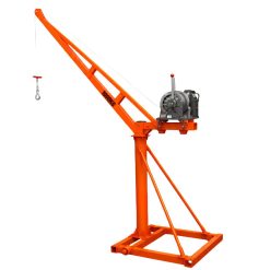 MINI GRÚA GIRATORA C/WINCHE ELÉCTRICO DE EMBRAGUE 500/1000KG X 30MTRS
