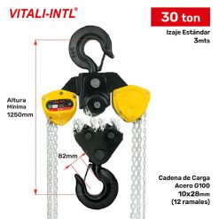 TECLE MANUAL 30TON X 3MTRS VITALI-INTL