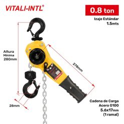 TECLE RATCHET 0.8TON X 1.5MTRS VITALI-INTL
