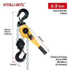 TECLE RATCHET 6.3TON X 1.5MTRS VITALI-INTL