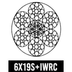 CABLE DE ACERO 7/16" TIPO BOA 6X19 GALVANIZADO ALMA DE ACERO