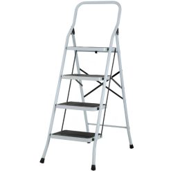 ESCALERILLA TUBULAR PLEGABLE DE 4 PASOS DE ACERO PRETUL
