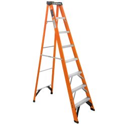 ESCALERA TIJERA SIMPLE ACCESO DE 7 PASOS + BASE FIBRA DE VIDRIO TRUPER