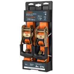 JUEGO DE 2 FAJAS RATCHET DE 1 1/2" X 5MTRS TRUPER