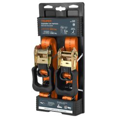 JUEGO DE 2 FAJAS RATCHET DE 1 1/4" X 5MTRS TRUPER